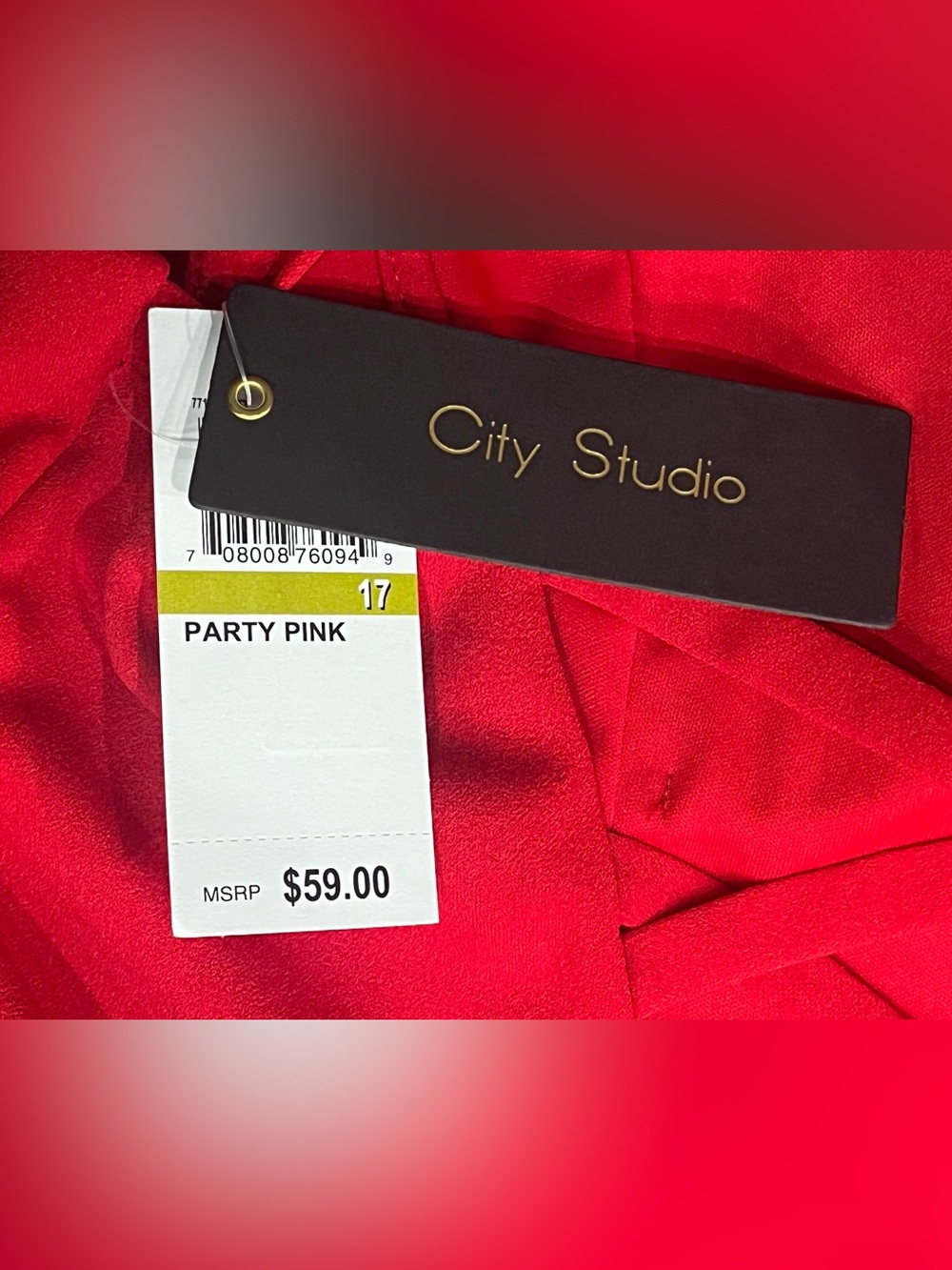 NWT Macy’s Size 17 City Studio‎ Red Mini Dress - Picture 8 of 9